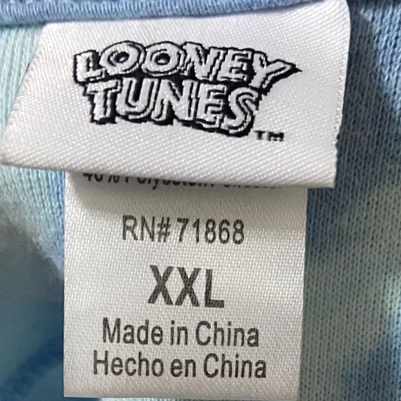 SOLD——————-Looney Tunes Tweety Bird Pullover Sweatshirt Tie Dye XXL - Picture 9 of 10